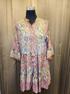 Boho Paisley Tiered Mini Dress