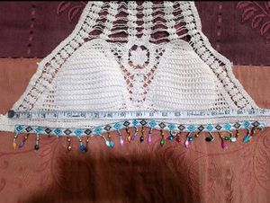 'Boho Crochet Beach Set With Cape' - New