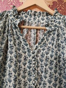 Boho Floral Print Blouse