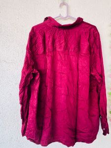 Maroon Button-Down Shirt