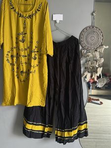Elegant Yellow Kurta Set (XXL)