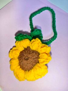 Handmade Crochet Sunflower Charm
