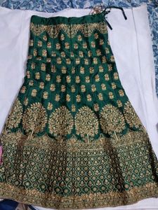 Elegant Emerald Green Embroidered lehenga