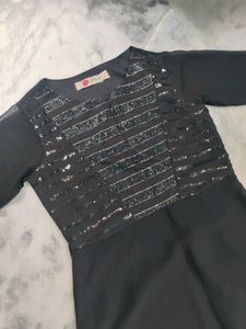 Black evening gown long