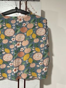 Ginger Feeling Fresh Fruit Print T-Shirt, Bust- 34