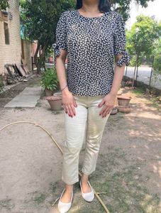Chic Printed Short Sleeve Top