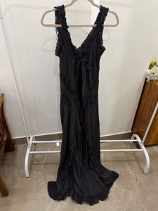 ZARA EMBROIDERED LONG MAXI DRESS