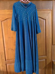 Elegant Teal Kurta with Embellishments