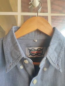 Men's Blue Striped Casual Shirt