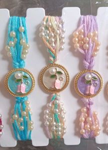 Handcrafted Pearl Rakhi Collection (pack of 3)