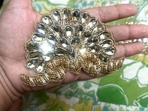 2 Embroiderd Patches For Saree Blouse Arm.