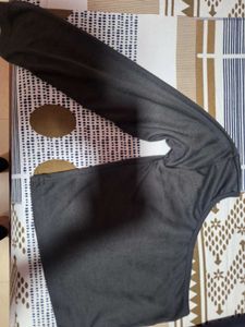 Solid Grey Full Sleeve Top