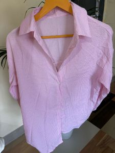 Chic Pink Button-Up Shirt