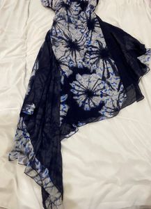 Unique Print Flowy one shoulder 2yk  Dress