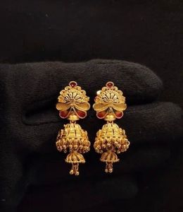 Exquisite Gold Jhumka Earrings