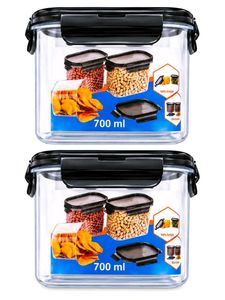 2 Pcs Polo Bright Lock Containers Set