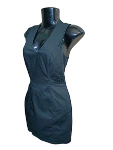 Designer Black Mini Dress Double Layer Size XS &amp; S