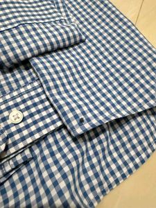 Blue Gingham Long Sleeve Shirt
