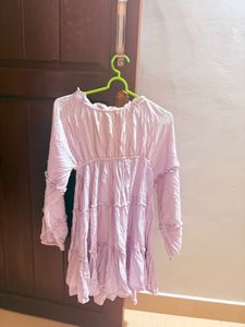 Light Purple Tiered Mini Dress