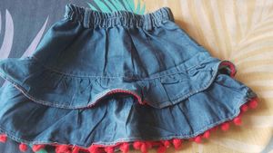 Cute Santa Claus Baby Top with Skirt.