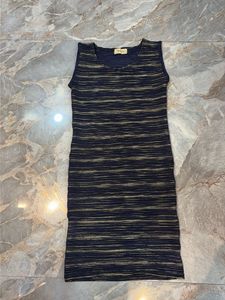 Sleeveless Striped Knit Dress