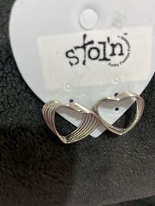 Funky Heart Hoop Earrings