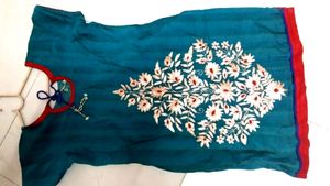 Pure Cotton Heavy Embroidery Work Kurti With Dupat