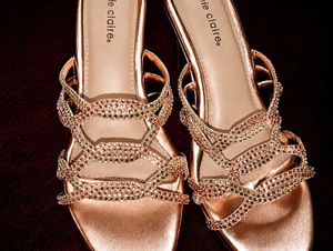 Sparkling Rose Gold Heels