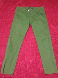 Green Casual Pants