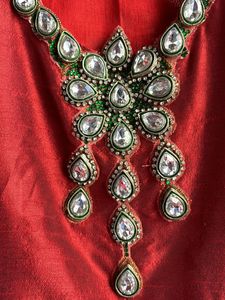 Kundan Work Silk Kurta