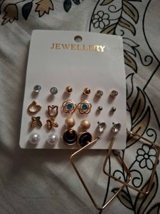 Assorted Stud &amp; Hoop Earrings Set