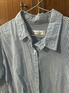 Blue Striped Button-Up Shirt
