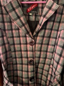 Chic Plaid Belted Jacket