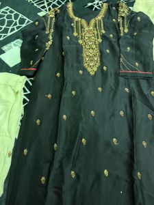 Elegant Embroidered Black Kurta