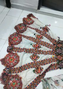 garba dress white adult female full length