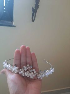 Elegant Pearl &amp; Crystal Tiara