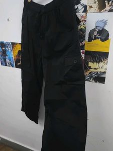 black cotton cargo baggy fit size 34