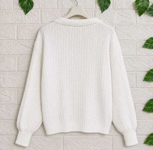 Cozy White Knit Sweater