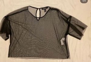 Sheer Black Mesh Top