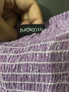 Zudio Purple Smocked Cami Top