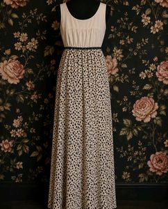 polka dots maxi dress