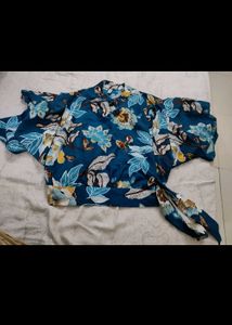 Boho Floral Wrap Top
