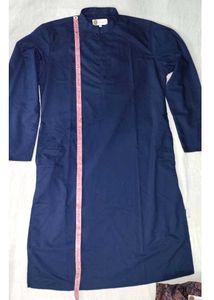 KISAH Navy Blue Sherwani Kurta Set