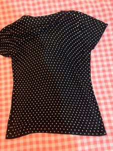 Black &amp; White Polka Dot Top