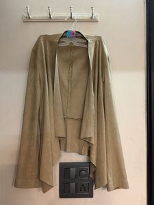Stylish Tan Open Front Cardigan