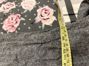 Grey  Button-Up Tunic Dress
