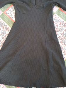 Black Short Dress One Piece Long Sleeves For Girls