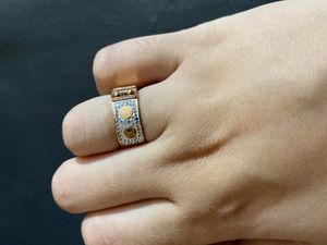 LV STONE STUDDED RING Antitarnish