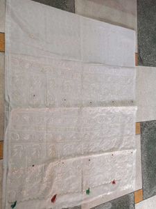 Elegant White Chikankari Saree