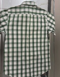SCULLERS Green Plaid Half Hands Shirt